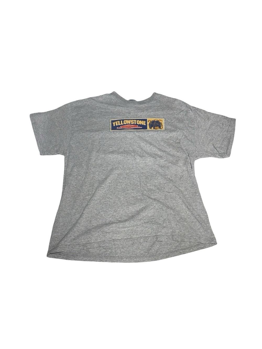 Yellowstone National Park Bear Graphic T Shirt Adult Large Gray Delta Pro Weight